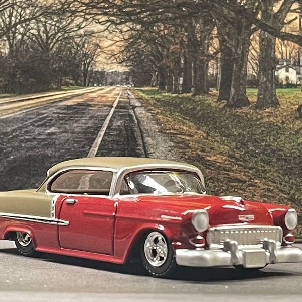 1-64 Scale / S-Scale 1955 Chevrolet BelAir Lowrider - Great For Dioramas & Diecast Photography (RC)