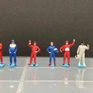 Double G 1:64 Miniature Human Figures - Race Car Drivers Set - great for Dioramas & Projects - Made in the USA