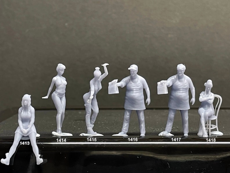 164 Miniature Human Figures Resin / Unpainted Great for Etsy