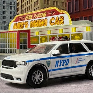 Dodge Durango NYPD 2019 échelle 1-64 / échelle S - Personnalisable - Idéal pour les dioramas et la photographie moulée sous pression (GL)