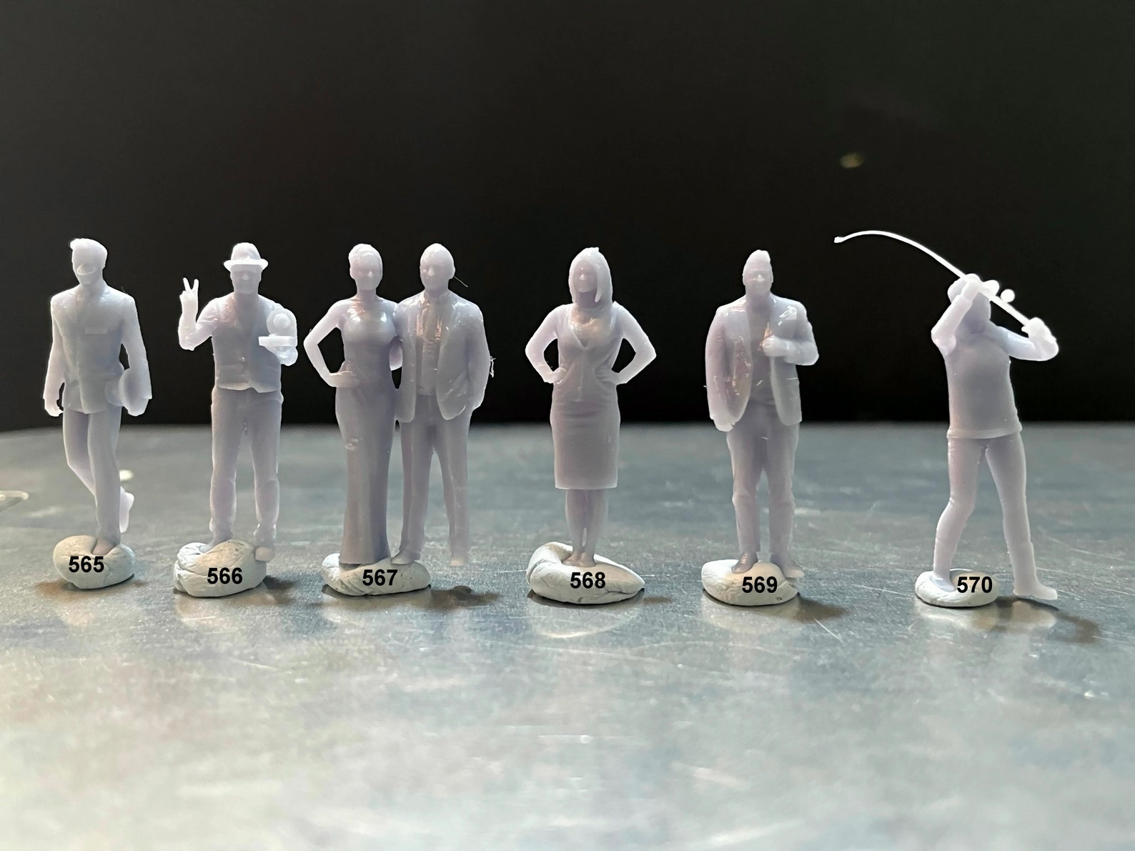 164 Scale Miniature People Resin / unpainted great for Etsy