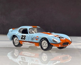 1-64 Scale / S-Scale 1965 Shelby Cobra Daytona Coupe in Gulf Light Blue - Great For Dioramas & Diecast Photography (JL)