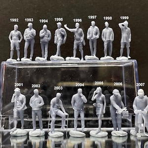 1:64 Menschliche Miniature Figuren - Resin / unbemalt - ideal für Dioramen / - - Made in the USA LOT 511 - Miniatur 3,10&quot;