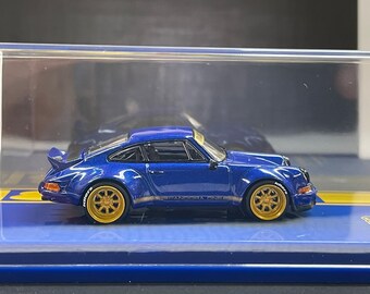 1-64 Scale / S-Scale RWB Backdate Pandora 1 Blue Porsche in Enclosed Case - Highly Detailed  -Great For Dioramas & Diecast Photography (TW)