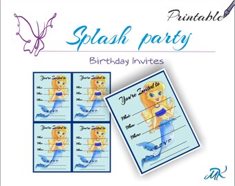 mermaid which halloween party invitation printable halloween etsy