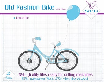 Bicycle vector art drawing, Bicycle SVG vector files, Vintage bike, Cycling art, Bike SVG  art, Bike clip art, Vector bicycle drawing, Blue