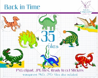 Dinosaur SVG, Dinosaur Clip art, Dino svg, Clipart Commercial Use, SVG files for Cricut, Clipart Digital Download, Clipart Digital Pack, PNG