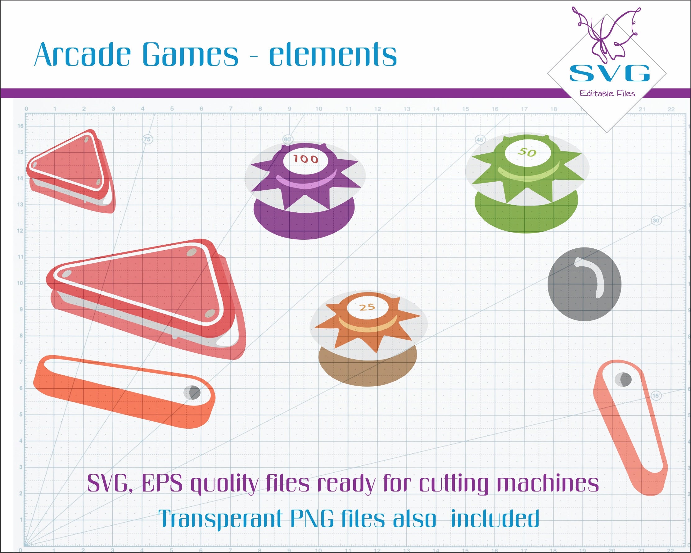 Arcade Games Clipart Wack-a-mole Game SVG Pin Ball Vector - Etsy Canada