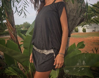 Artemide Dress, Loose Dress top tunic, made in bamboo cotton