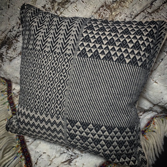 Geometric Black and White pillow