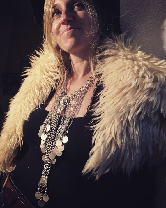Long Coin Tribal necklace