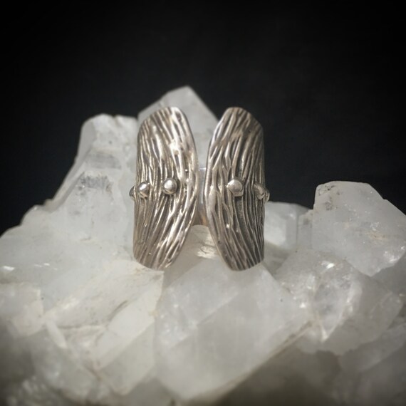 Branch silver ring