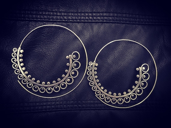 Big Tribal Spiral hoops