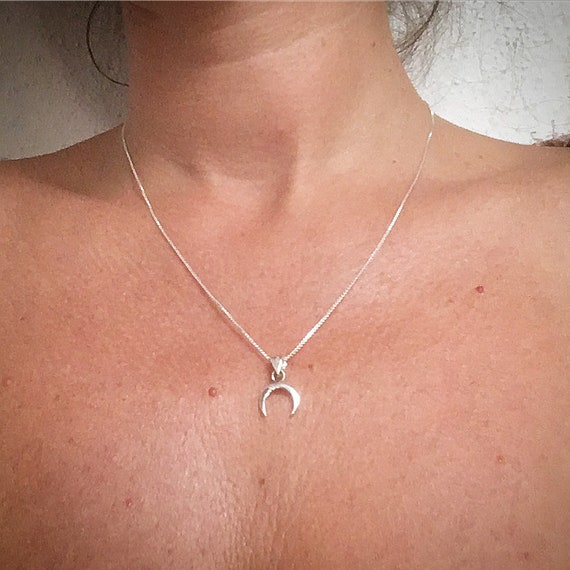 Shiva Moon little silver pendant
