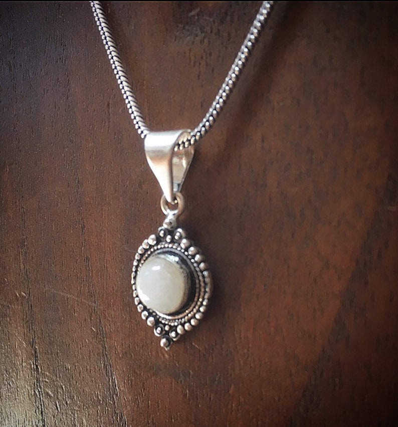 brass or silver plated Drop Tribal Gemstone Charm Pendant Necklace