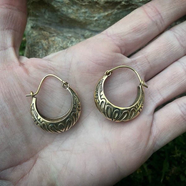 Gypsy Creole Brass earrings