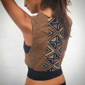 Afro waist coat, African vest, afro design on canvas