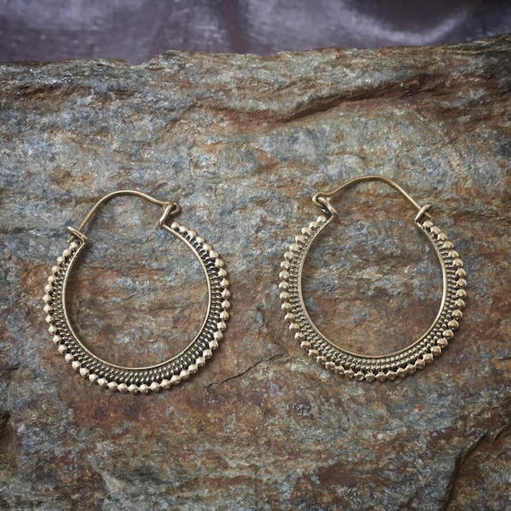 Medium Tribal Hoop Earrings Medium Tribal Hoop Earrings