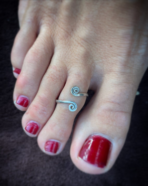Twisted 925 Sterling Silver little ring for midi finger or toes