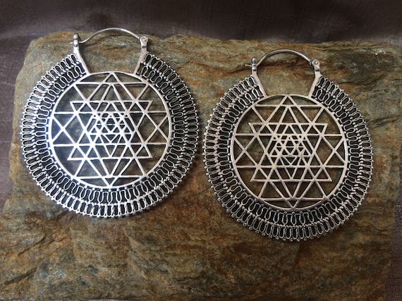 Yantra Mandala earrings