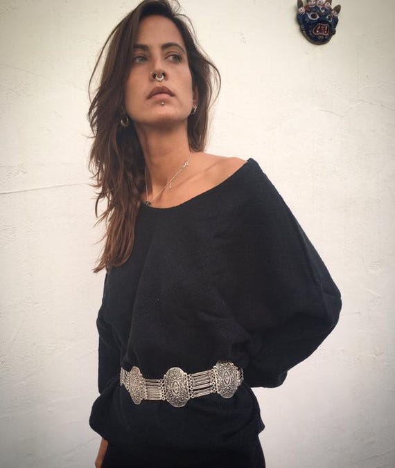 Hemp loose blouse