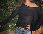 Bamboo long sleeve loose blouse