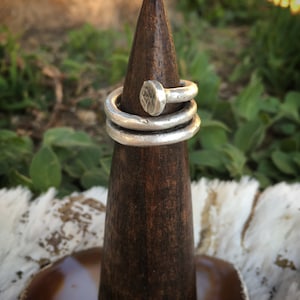 Bague double enroulée pour ongles, plaqué argent