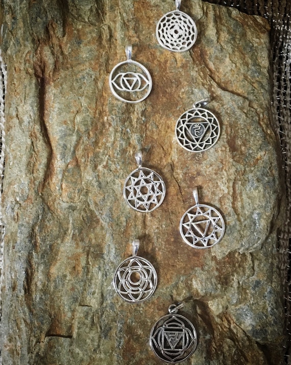 Chakra Silver Pendants