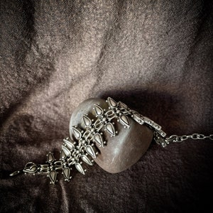 Warrior for Love tribal arrowheads bracelet, silver plated