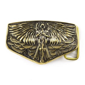 Archangel Michael belt buckle, Saint Michael San Miguel Christian accessory, Patron of paratroopers, Archangel of Justice, Tyrael gift