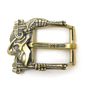 Jolly Roger belt buckle, Skull pin belt buckle, Rectangular skeleton buckle for 1.5 inch belt for men and women