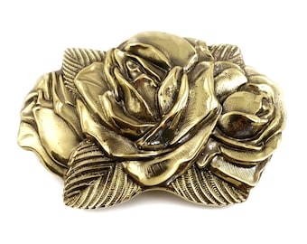 Western Belt Buckle With Abalone in Gold Tone Vintage - Etsy  display picture 3