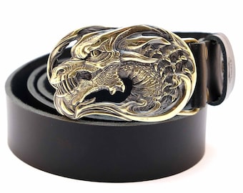 Chinese Coiled Dragon Metal Belt Buckle - Specialty Metal  display picture 1
