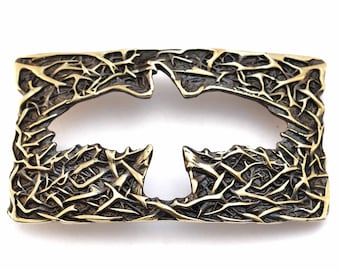 Crow belt buckle, Mythical black bird solid belt buckle for men and women, Handmade wild bird gift