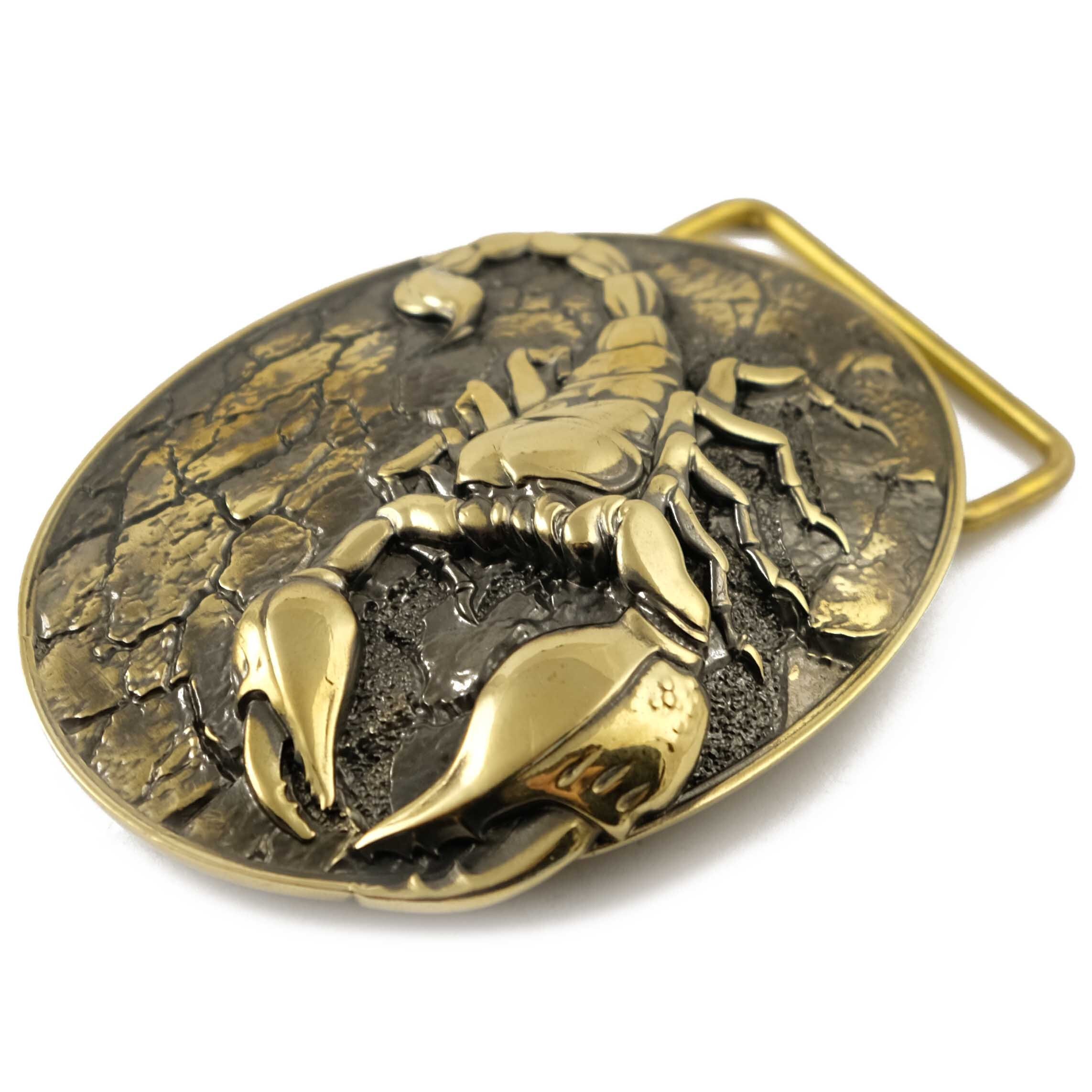Scorpion Belt Buckle, Scorpion Solid Brass Belt Buckle for Casual