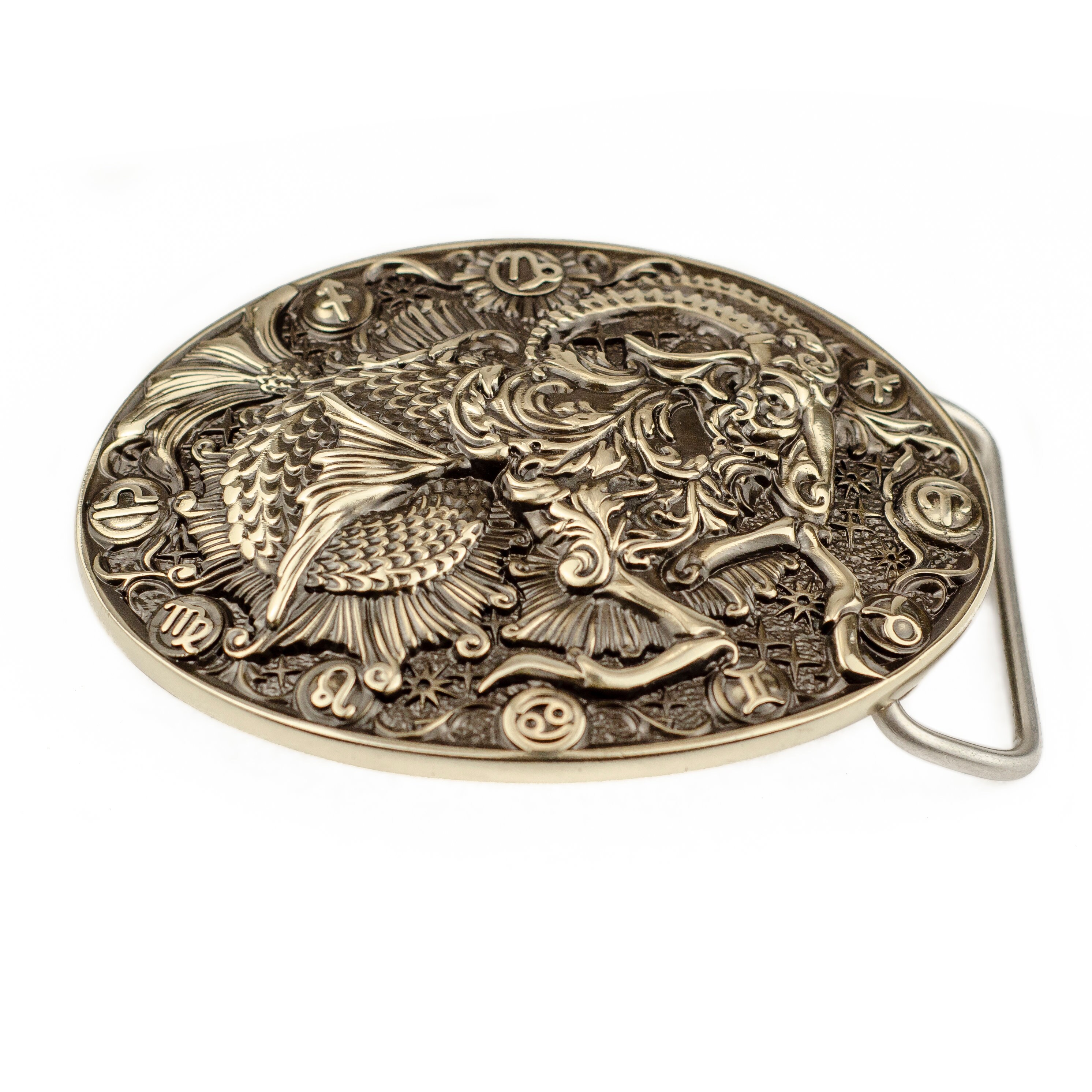 Capricorn German Silver Belt Buckle, Capricorn Sea Goat  display picture 2
