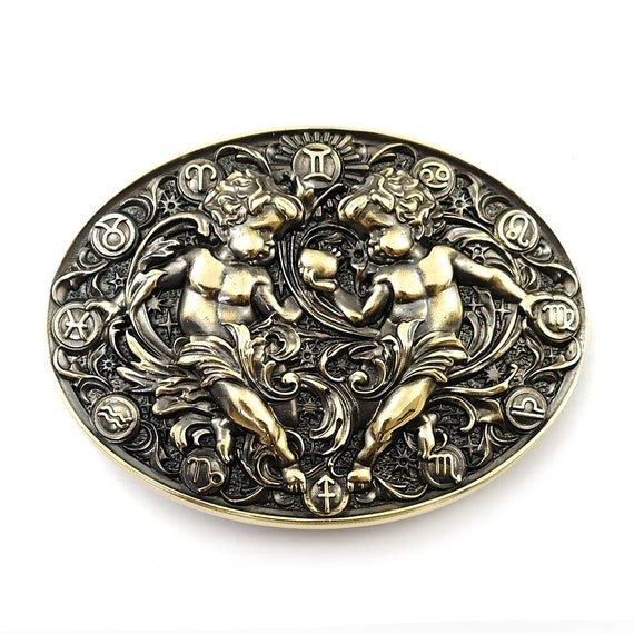 Gemini Belt Buckle, Twins Horoscope Astrological Zodiac Sign  display picture 2