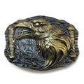 Odin's Raven solid brass belt buckle, Old Norse Scandinavian mythology black bird Huginn and Muninn, Crow Head Raven Bird Jewelry gift