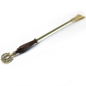 Unieke koperen schoenlepel &quot;The Key&quot;, massief koperen kunstwerk, fijn koperwerk, The Key schoenlepel, idee voor vakantiecadeau, schoenlepel met lange steel