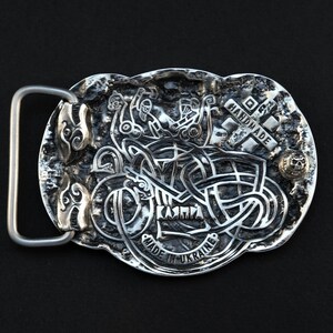 Jormungandr Dragon Head Belt - Handmade Solid Brass Buckle On Full Grain Leather Strap