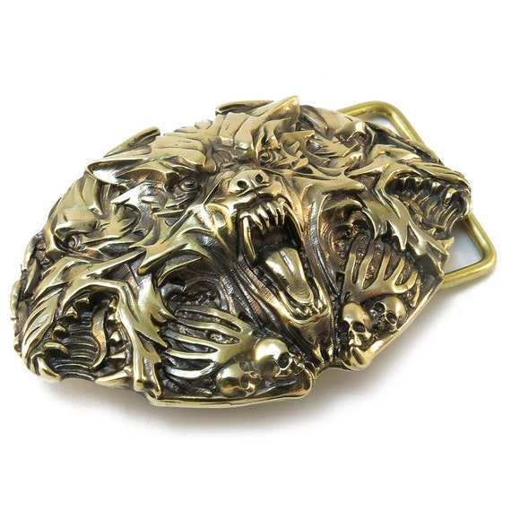 Belt buckle Viking; warrior belt buckle; Scandinavian warrior buckle; Solid brass buckle; Nordic military buckle;