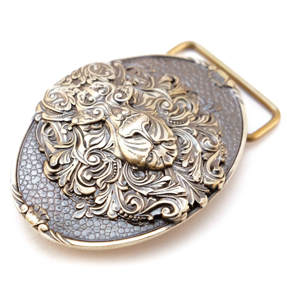 Lion Belt Buckle King Lion Handmade Animal Male Lion Head Etsy