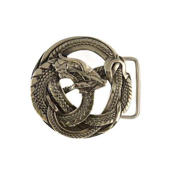 Belt Buckle Ouroboros, World Serpent, Scandinavian, Nordic, Celtic