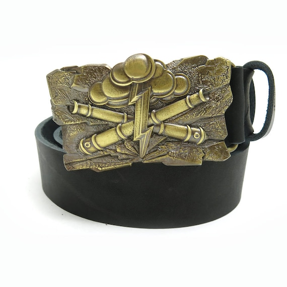 Military Belt Buckle Werewolf on a Leather Belt Military Belt Buckle Werewolf on a Leather Belt
