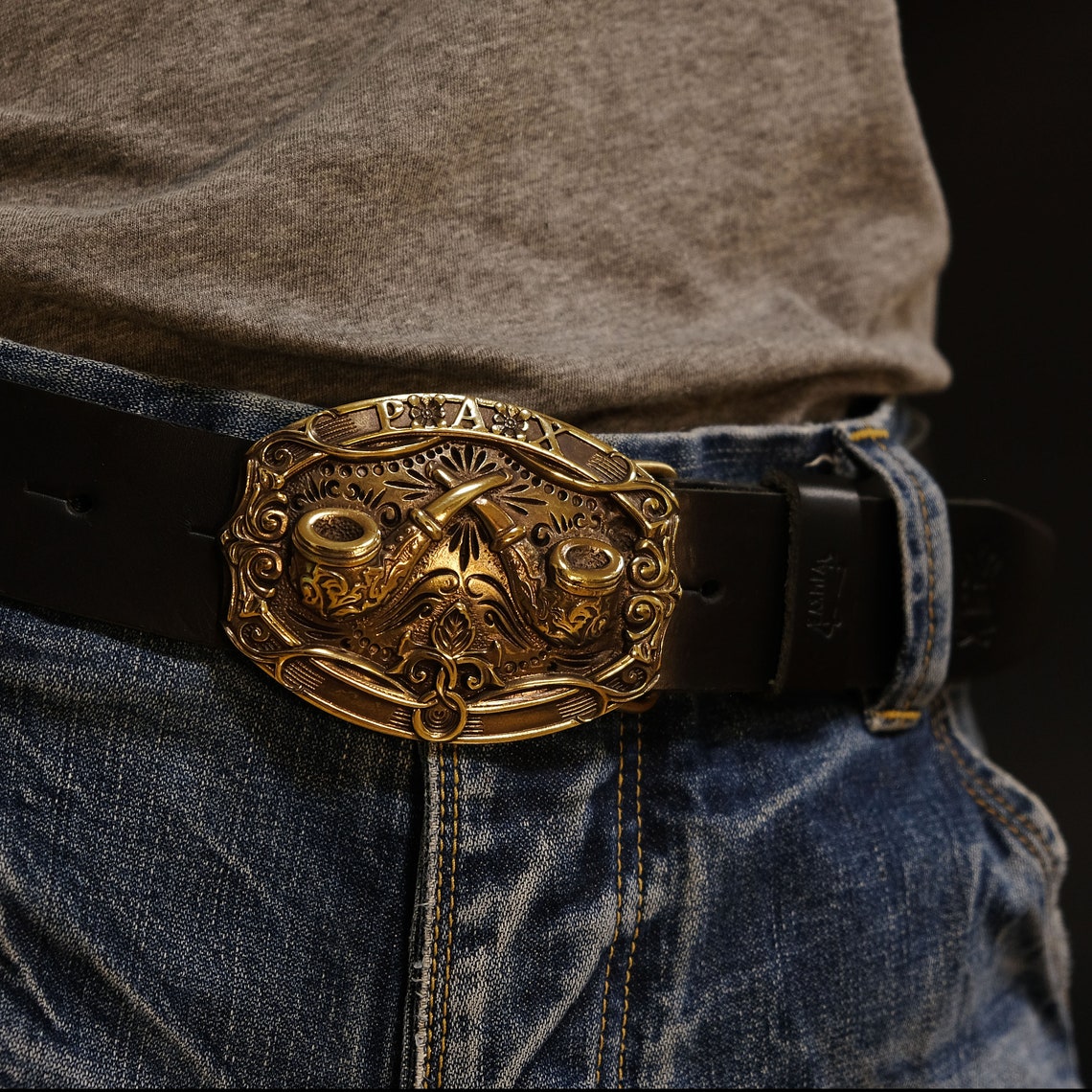 Belt Buckle Tobacco Pipes Tobacco Pipes Belt Buckle Calumet Etsy