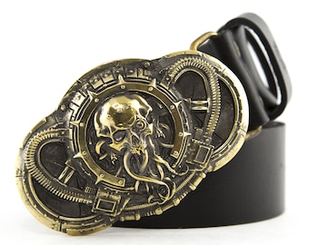 【ARGUE】LONG LONG LETHER BELT/BLACKxGOLD taffeta alley Black Belt Gold Buckle Women,Black Waist Belts