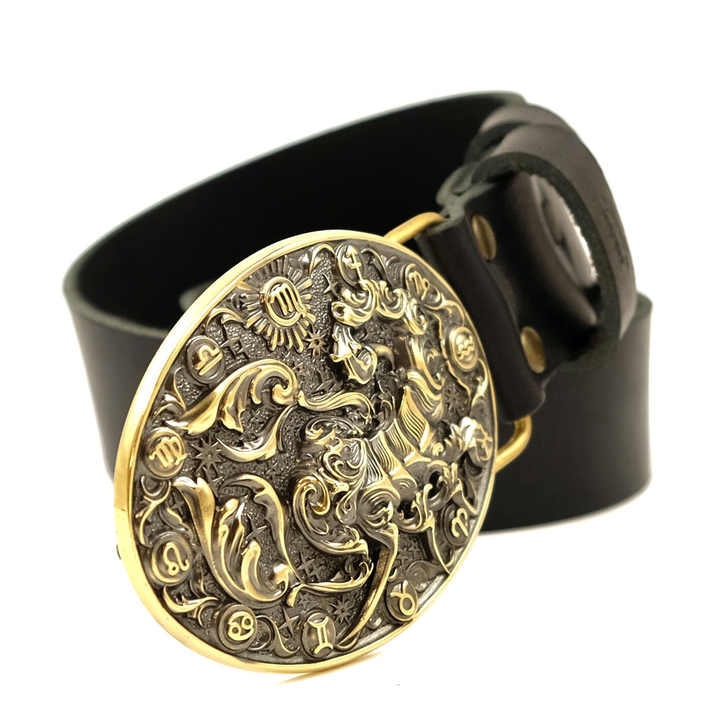 Vintage Scorpio Mamacita Leather Belt Natural Scorpion Tejido Leather Belt — Rodeo Durango Brand Corp main image 2