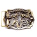 American Bison Buffalo Skull, Longhorn Cattle Buffalo Bison Skull Tribal Native American Cowboy Western Men Solid Brass Trophy Belt Buckle