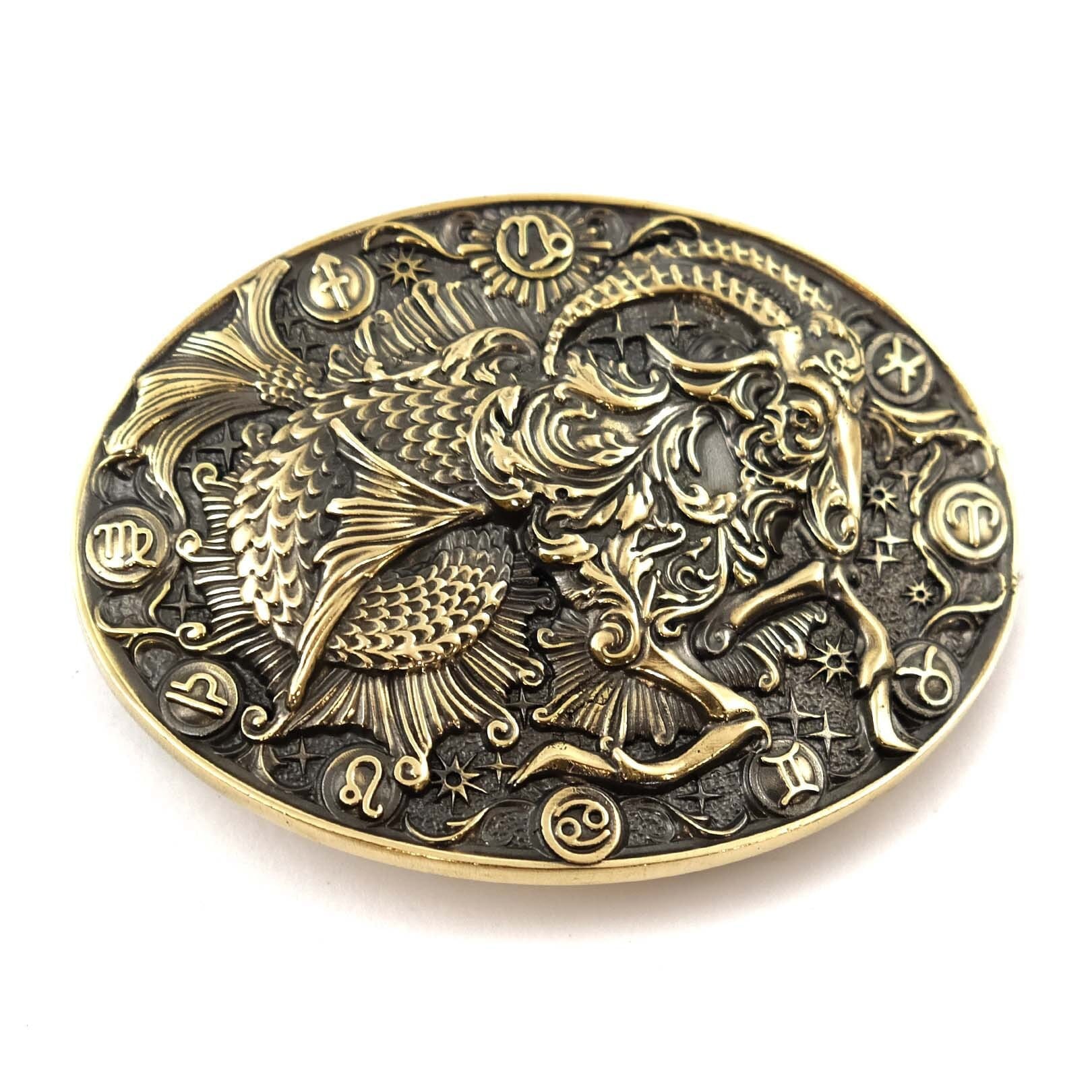 Rare 1992 Lana of London Sterling Silver Vermeil Capricorn Sea Goat Belt Buckle Lana of London Lana of London Gold-Plated Sea-Goat Belt  main image 3