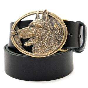 german shepherd belt buckle